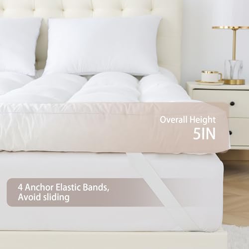 WhatsBedding 4 Inch Queen Memory Foam Mattress Topper