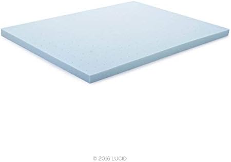 LUCID 3-Inch Ventilated Gel Memory Foam Mattress Topper - King