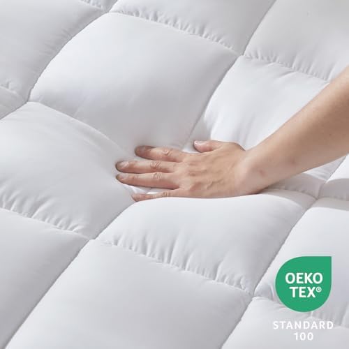 CozyLux Queen Mattress Topper Cotton Cooling 8-21 Deep Pocket