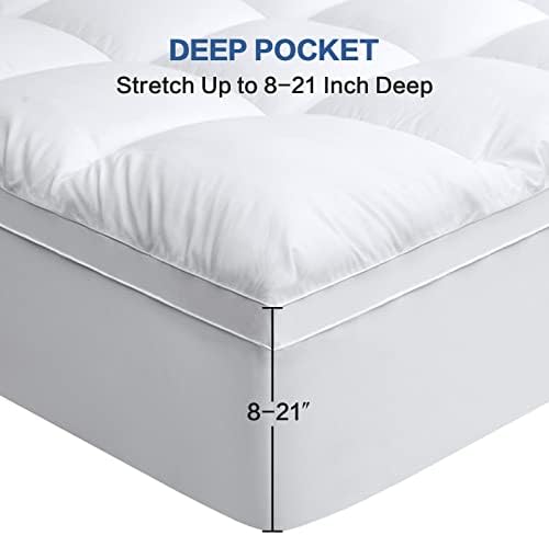 COHOME Queen Mattress Toppers Cooling Pad 400TC Cotton