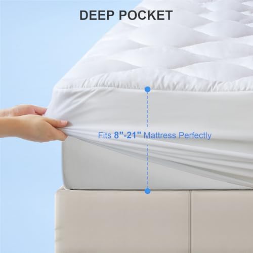 Kayfia Full Mattress Pad with Snow Down Alternative Fill - Cooling Breathable