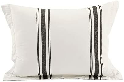 Farmhouse Stripe Reversible Cotton Duvet Cover Set Twin XL