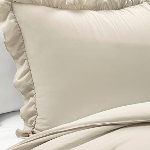 Lush Decor Reyna Ruffle Comforter Set - Twin XL Wheat