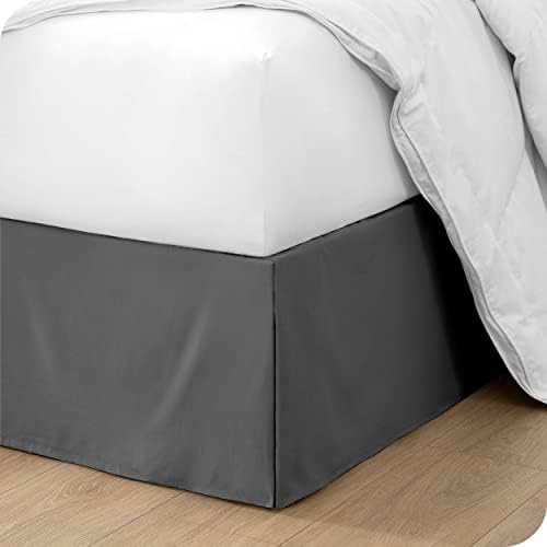 Bare Home Comforter Set with Bed Skirt Bundle Twin XL Grey 1