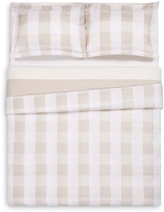 TRULY SOFT Everyday Buffalo Plaid Khaki Duvet Set