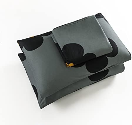 YuHeGuoJi Black Floral Duvet Cover Set