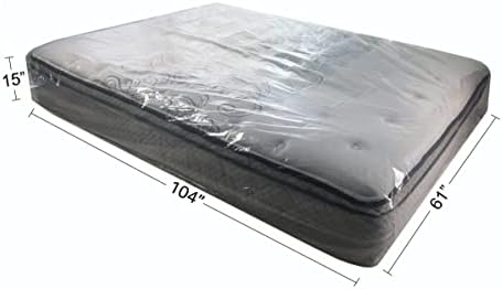 Uboxes Queen Mattress Clear Plastic Cover 61x15x104