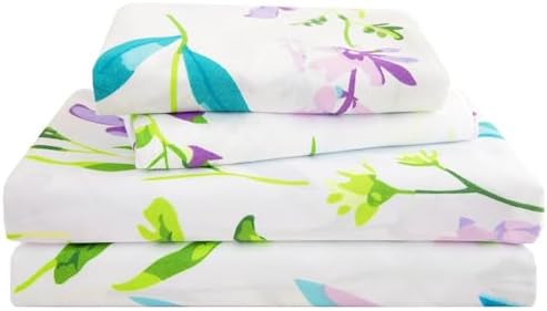 SDY 4PCS Floral Sheet Set Full Size for Kids