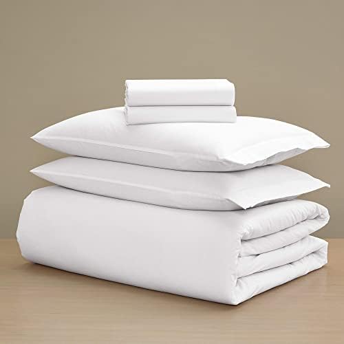 H by Frette Percale King Bed Bundle - All White Luxury Set