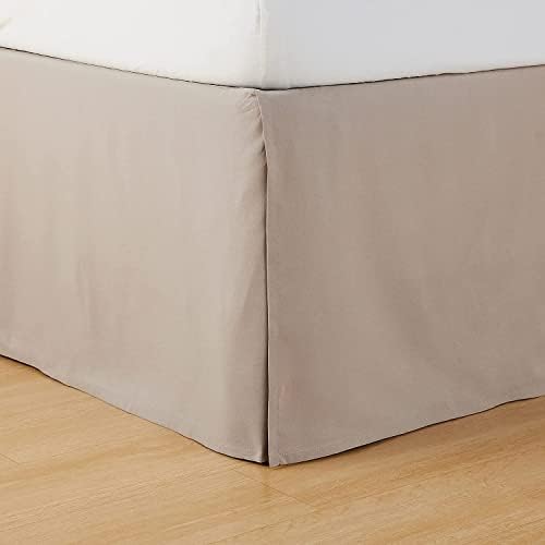 Box Pleated Bed Skirt - 14 Drop Twin XL 39X80 Taupe
