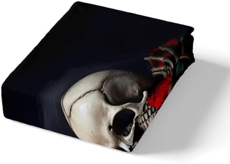 Jejeloiu Sugar Skull Duvet Cover Set King Size