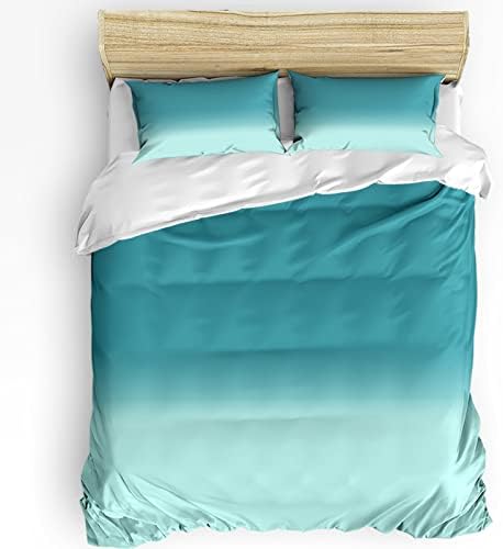 LooPoP 3PC Comforter Sets Ombre Teal Green