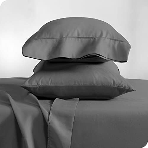Bare Home Comforter Set with Pillowcase Set Bundle Twin Grey
