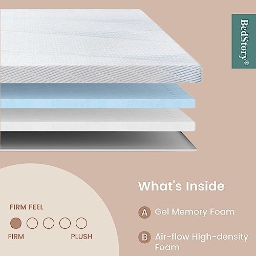 BedStory 3 Inch Firm Memory Mattress Topper - Full Size