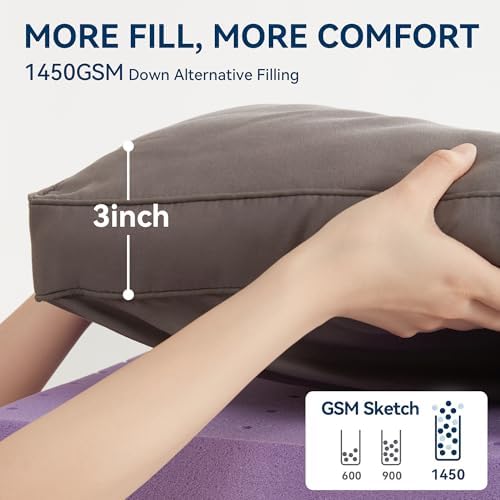 BDEUS Dual Layer Mattress Topper Queen Size