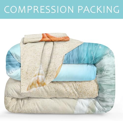 Bedbay California King Comforter Set 3 Pcs Beach Theme