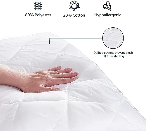 Amazon Basics Hypoallergenic Mattress Topper Pad King Size 18 Inches Deep