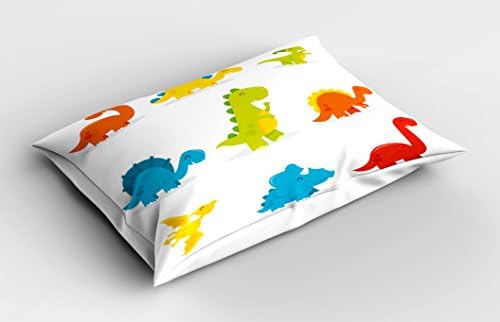Ambesonne Dinosaur Pillow Sham Multicolor 36 x 20