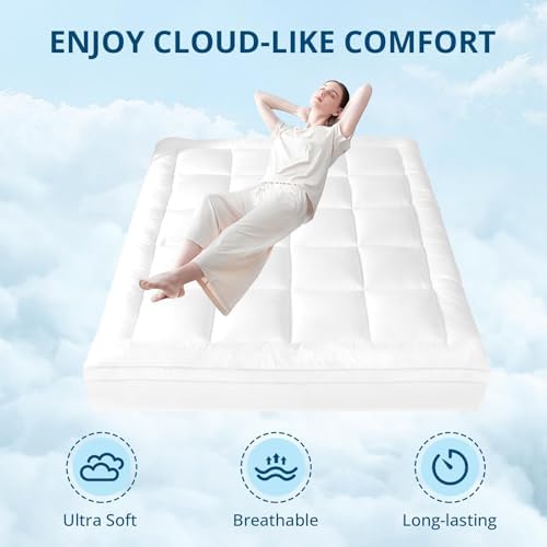 YUGYVOB Queen Mattress Topper 8-21 Deep Pocket Cooling Breathable