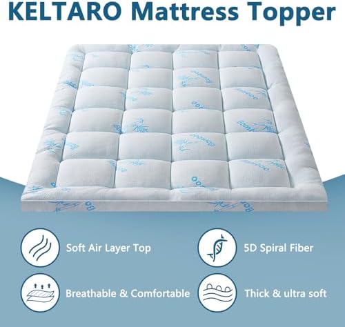 Bamboo Viscose Mattress Topper Full Size 8-21 Deep Pocket