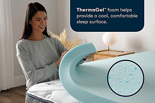 Serta ThermaGel Cooling Mattress Topper 3 Inch Twin Blue