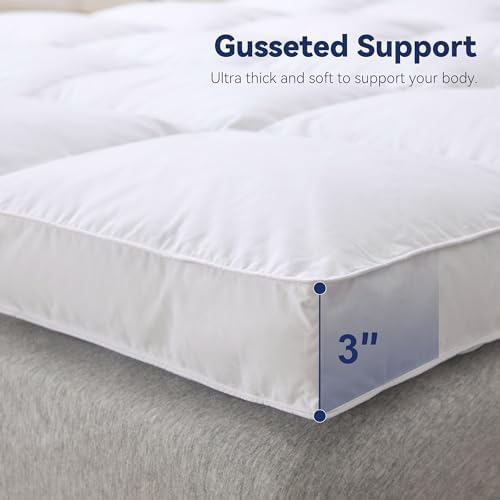 3 Inch Ultra Thick Feather Mattress Topper Queen Size