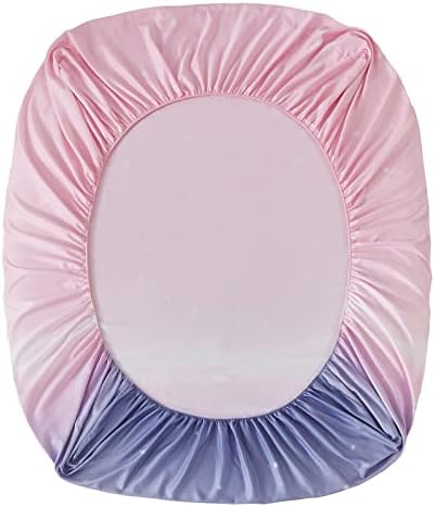 Dinjoy Queen Size Rainbow Ombre Pink Purple Sheet Set 4 Pieces