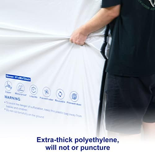 Excibubblebearbb Mattress Encasement Queen Size 6 Mil Waterproof
