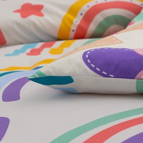 Btargot 5 Piece Beige Rainbow Comforter Set for Kids 1