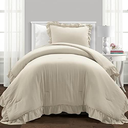 Lush Decor Reyna Ruffle Comforter Set - Twin XL Wheat
