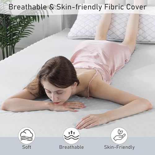 WhatsBedding Memory Foam Mattress Topper for Back Pain Relief