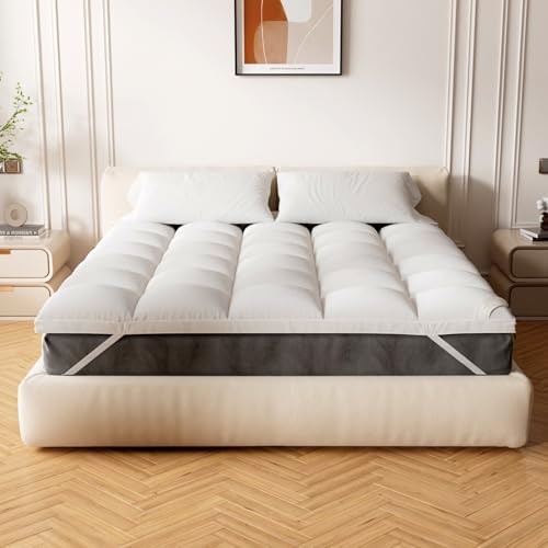 Extra Thick Queen Mattress Topper with Cooling Support