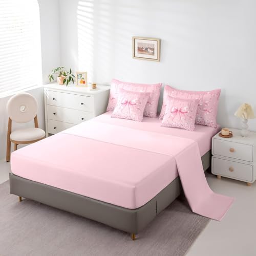 Erosebridal 7 Piece Bow Bed in A Bag for Kids