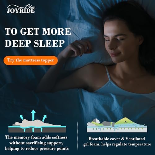 JOYRIDE SLEEP 3 Inch Memory Foam Mattress Topper