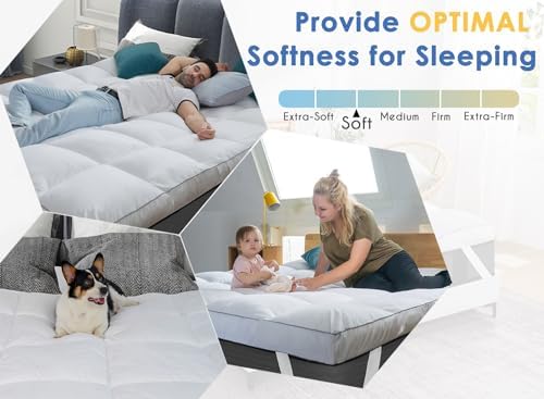 Marine Moon Queen Mattress Topper Cooling and Plush 80 x 60