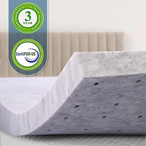 AwsumPick 3 Inch Twin XL Memory Foam Mattress Topper