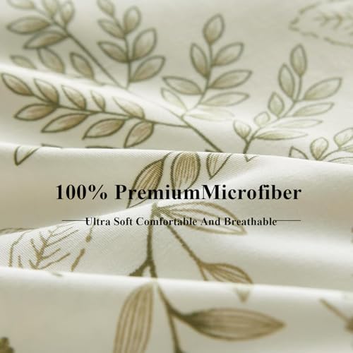 Bildenly Floral Duvet Cover Set King Size Reversible 1