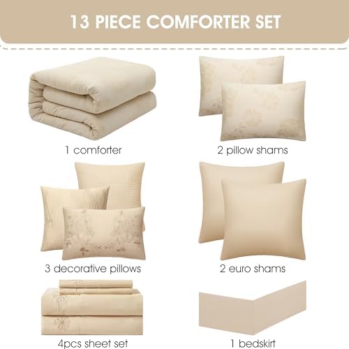 Stratford Park 13-Piece Gold Comforter Set - California King