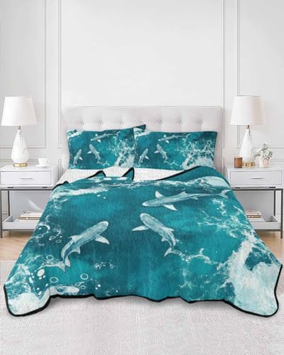 Stongaro Teal Green Twin XL Comforter Set 3 Piece