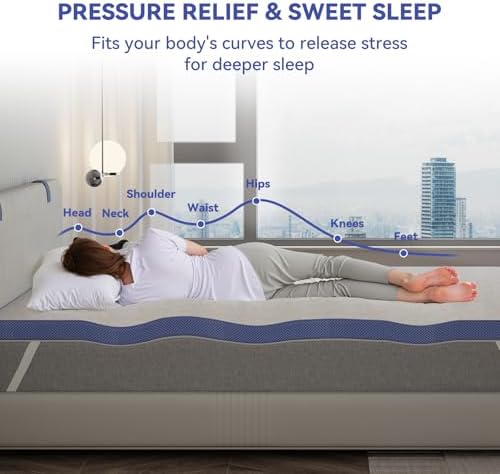 Susalt 3 Inch Cooling Gel Mattress Topper Twin XL