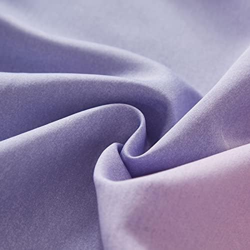 Dinjoy Queen Size Rainbow Ombre Pink Purple Sheet Set 4 Pieces