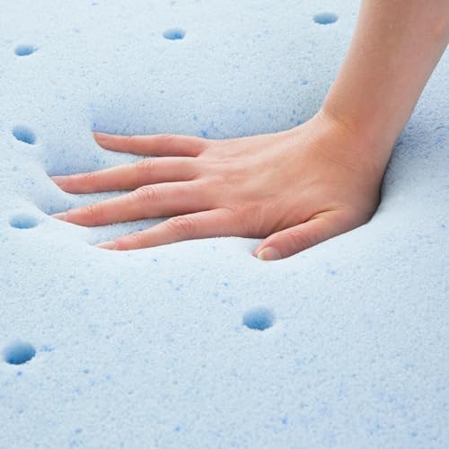 LUCID 4 Inch Gel Memory Foam Mattress Topper - Twin 1