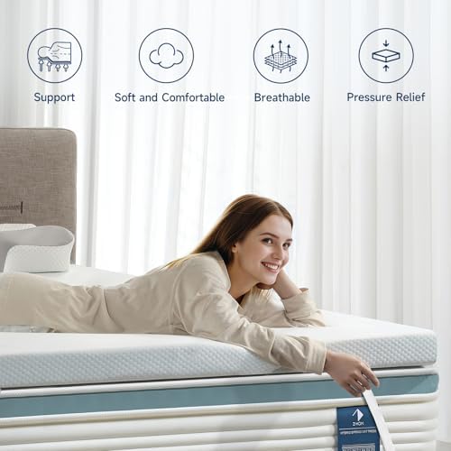 Z-hom 3 Inch Cooling Gel Mattress Topper