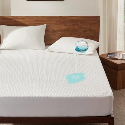BEDLORE King Mattress Protector Waterproof Noiseless Deep Pocket Machine Washable