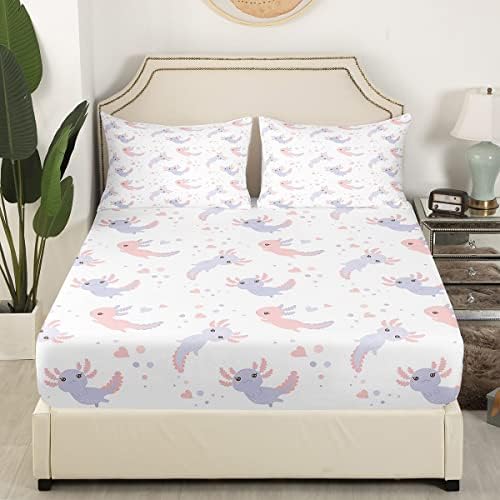 Erosebridal Axolotl Queen Bed Sheet Set