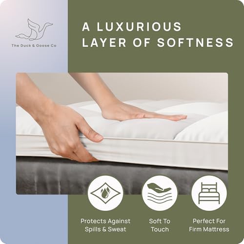Extra Thick Mattress Topper King - Back Pain Relief Cloud-Like Comfort
