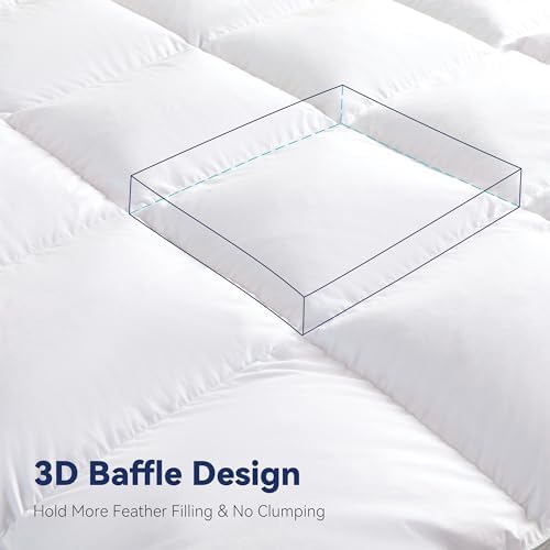 3 Inch Ultra Thick Feather Mattress Topper Queen Size