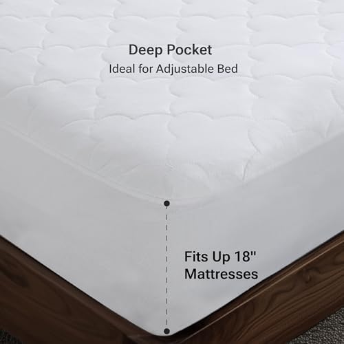 Sleep Philosophy Queen Mattress Pad - Cotton Breathable Protector