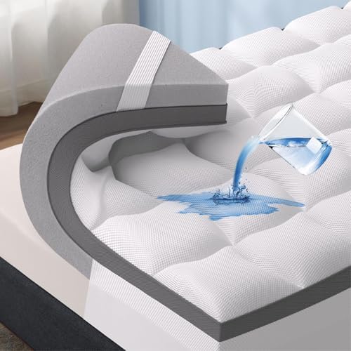 Bedsure Queen Mattress Topper 4 Inch Dual Layer