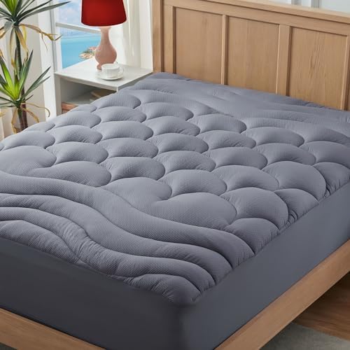 Elven Home King Mattress Pad for Back and Hip Pain Relief